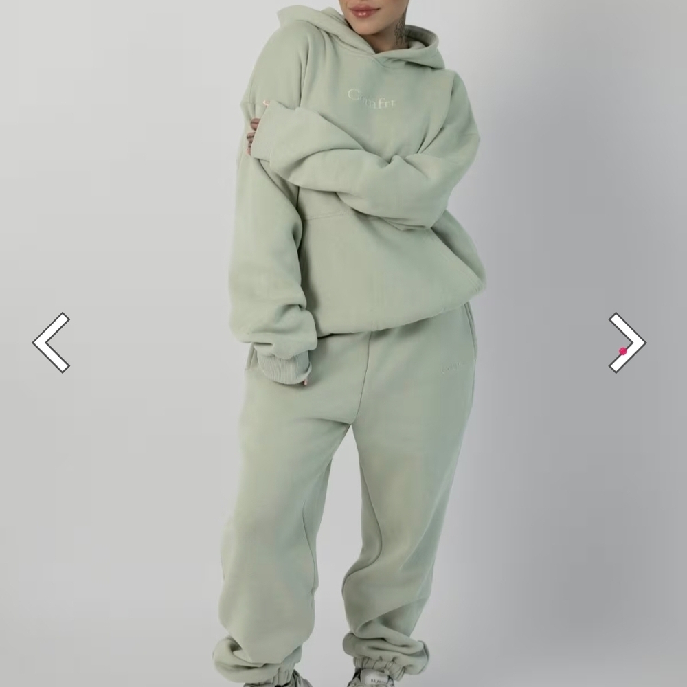 Unisex Comfrt Green Tea Minimalist Hoodie And Pants SET BNiB Large